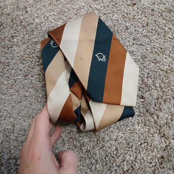 Christian Dior Striped Tie - Picture 6 of 6
